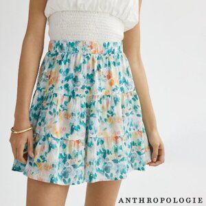 EUC! Anthropologie cloth & stone floral skirt - sz. L